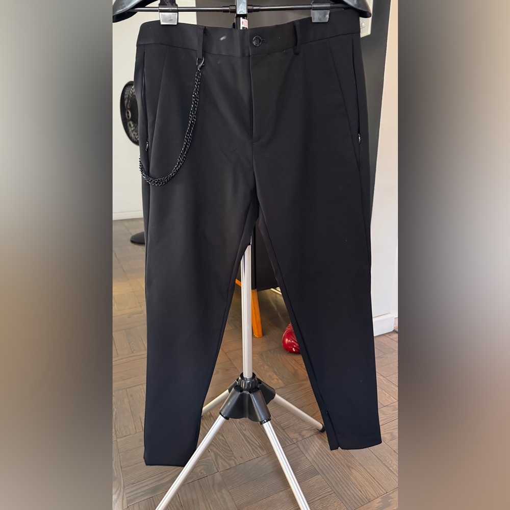 Zara Biker Black Dress Pant in Size 32